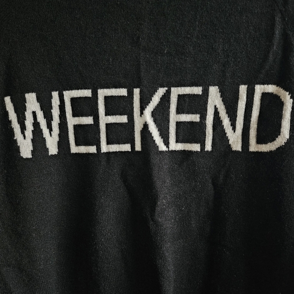 New Philosophy Weekend 100% Cashmere Black/White Pullover Sweater NWT XS - Picture 7 of 13